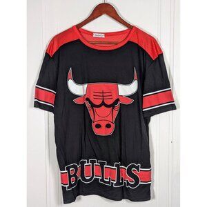 Vintage 90s Reworked Upcycled Chicago Bulls T-shirt Natalia Jersey VTG Small/Med